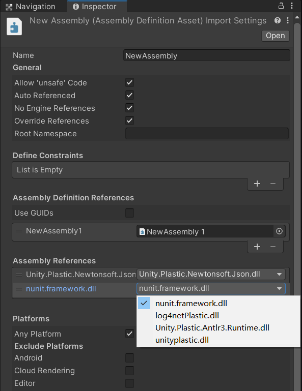程序集定义 (Assembly Definition)